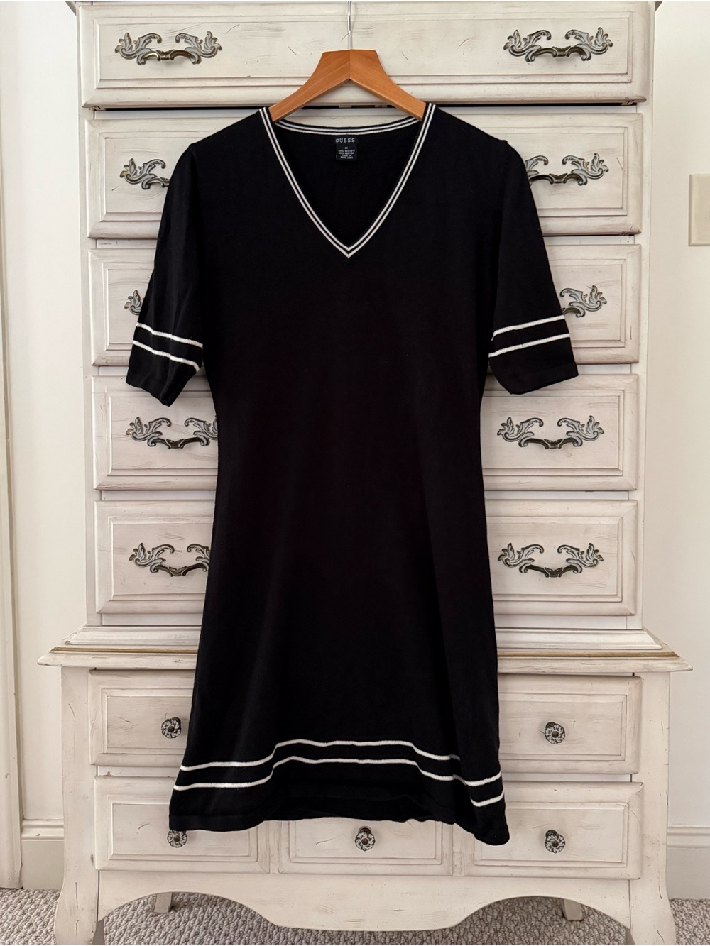 Guess Black Knit Y2K Dress